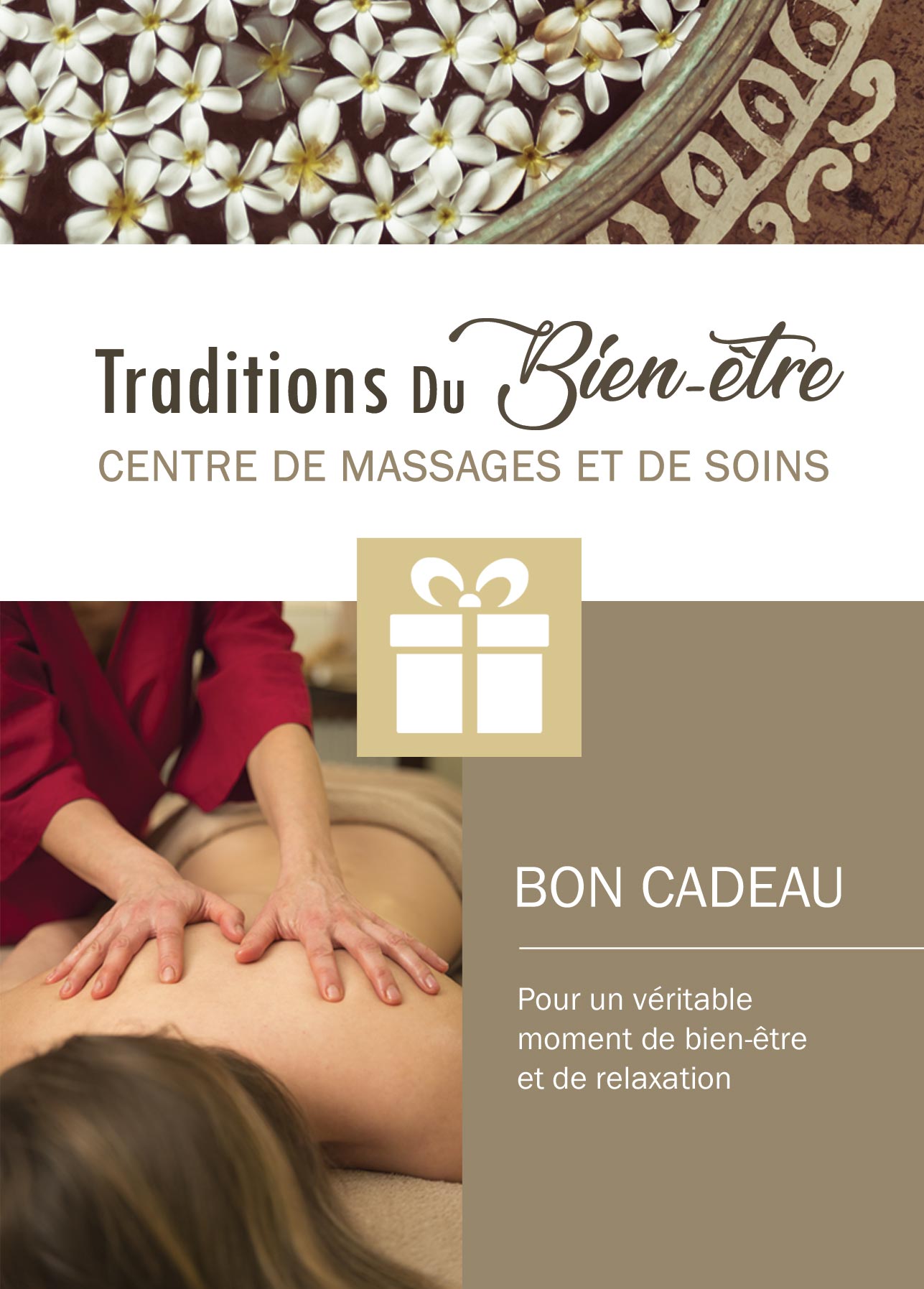 Bon cadeau Traditions du Bien-être : pour un véritable moment de bien-être et de relaxation